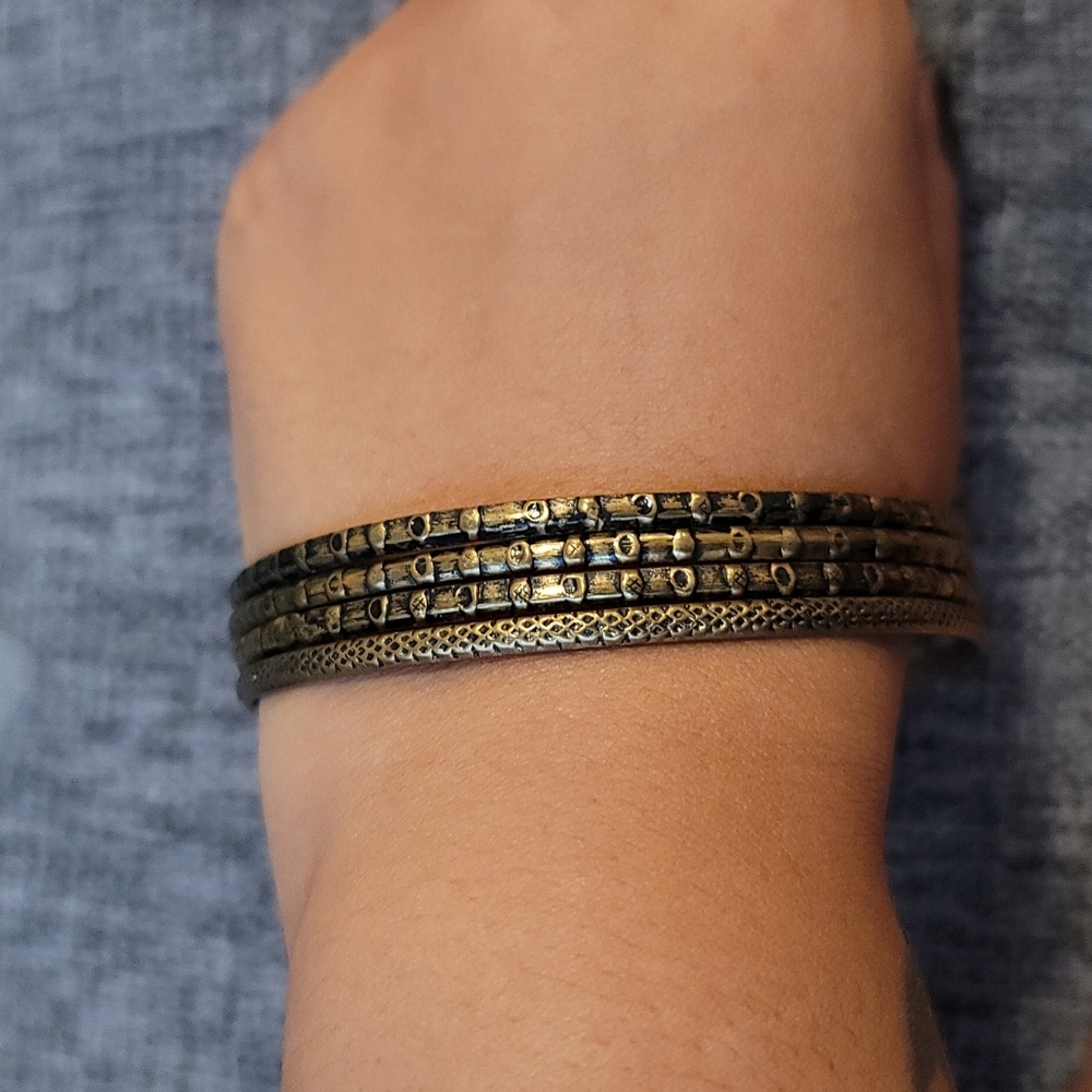 4 piece antique Bangle set